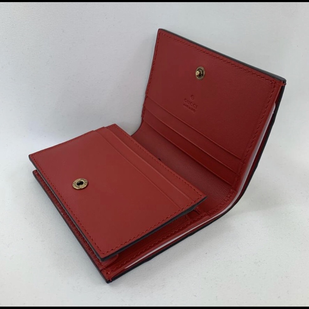 * RARE * Gucci Queen Margaret Card Case in White, Blue, and Red NEW IN BOX W BAG - Picture 7 of 12
